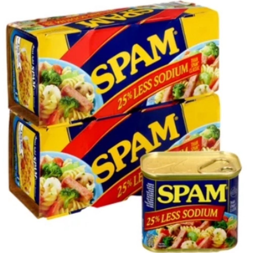 SPAM, 25% Less Sodium, 12 oz, 8-Count